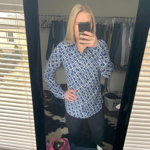 Merona Patterned Button Down Blouse